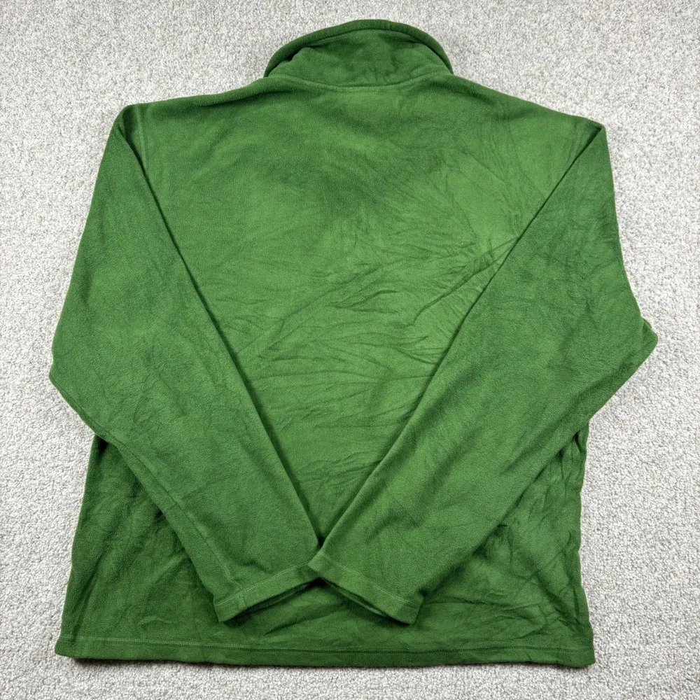 The North Face Fleece Pullover Mens Medium Green TKA 100 Quarter Zip Jacket
